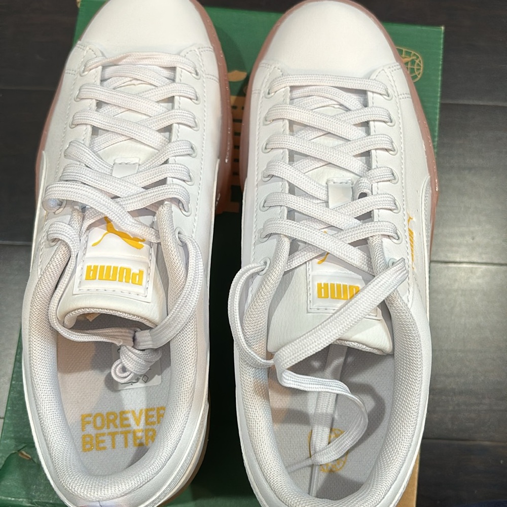 PUMA MAYZE BEACH DAYS PLATFORM SNEAKERS IN WHITE/FROSTY PINK SZ 9,11 NEW IN BOX! - Picture 7 of 11